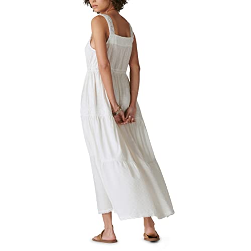 Image of Lucky Brand Women's Lucky Brand Women's Lace Tiered Knit Maxi Dress