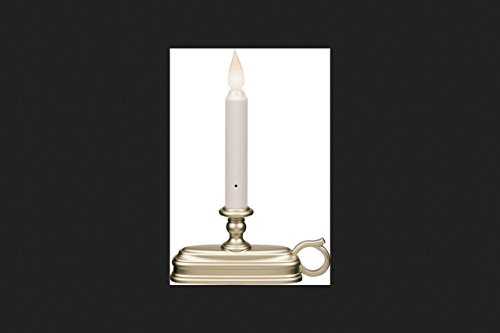 Deluxe Battery Operated Candle Warm White Pewter
