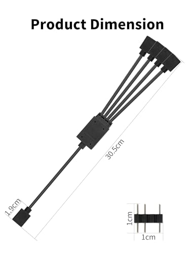 Cable divisor ARGB 5V 3Pin 1 a 4 hembra 30cm miniatura 2