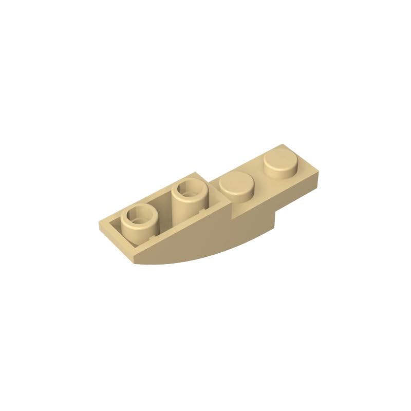 XYEIUGO 13547 Arched Brick Slope Curved 4x1 Inverted, Tan, 50 PCS โ image 1