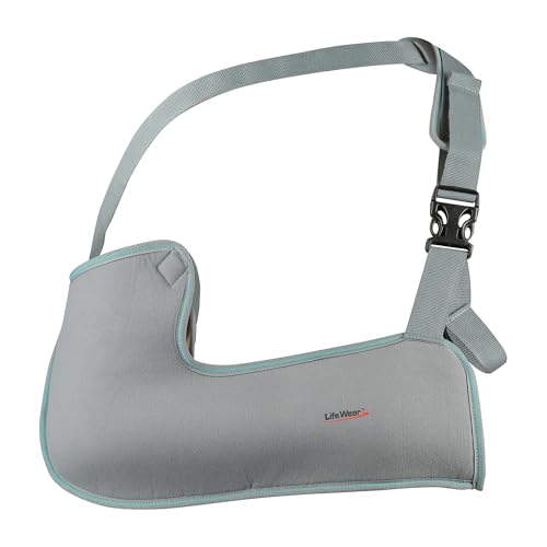 Image of LifeWear Arm Sling Tropical Shoulder Support for Fracture, Immobilizes Shoulder Joint and Prevents Dislocation, Cushion Padding, Aid for Soft Tissue Injury and Post-plaster Cast, For Men and Women, Size (S)