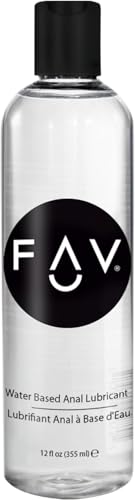 Image of FAV Water Based Anal Lube, Slippery and Rich Backdoor Personal Lubricant to Enhance Sex, for Men, Women, Couples, Toy Friendly and Condom Compatible, 12 Fl Oz