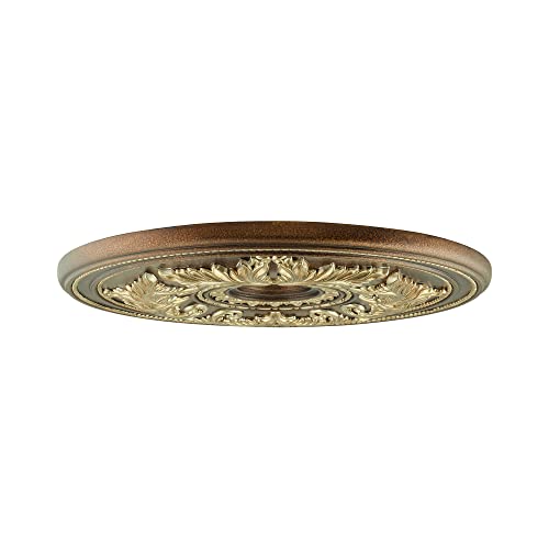 Image of Livex Lighting 8210-64 Ceiling Medallion, Palacial Bronze | Gilded Accents