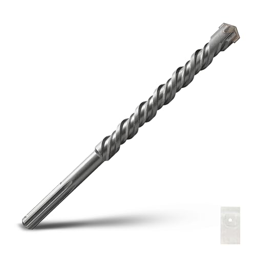 1-1/8 x 5 x 10 inch SDS Max Rotary Hammer Drill Bit, 28x260mm Masonry Drill Bit,Concrete Drill Bit for Masonry, Brick, Stone, Concrete (Length :260mm / 10 inch, 28mm (1-1/8 in) Diameter) by GRIXLEN - Used condition - US$26.84