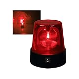 happykau 回転灯 LED警告灯 回転ライト 小型回転灯 電池式 緊急点滅信号灯 非常ライト 回転式警告灯安全 誘導 防犯 作業車/消防車/救急車などに適用 工場/建設現場/公共の場所LEDタイプ (レッド)
