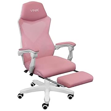 CADEIRA GAMER ROCKET BRANCA COM ROSA – CGR10BRS – VINIK