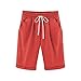ASFGIMUJ Kids Bermuda Shorts Summer Knee Length Elastic Waist School Uniform Shorts for Boys Girls Loose Casual Uniform Pants 5-6 Years a01-Red