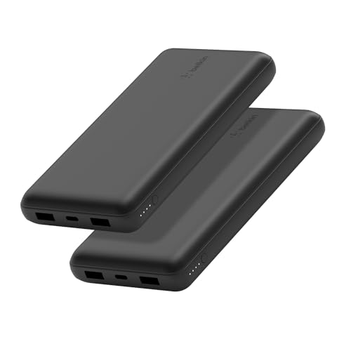 Belkin Batterie externe USB-C 20000mAh (power bank puissance de 20K, entrée et sortie USB-C, 2 ports USB-A, câble USB-C vers USB-A fourni, pour iPhone,...