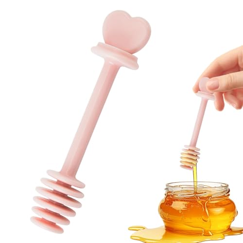 Hogvinnatil Cuchara de miel, cuchara de miel, cuchara portátil para miel, mezclador de té, electrodomésticos de cocina, servidor de café para recoger llovizna, crema de mermelada