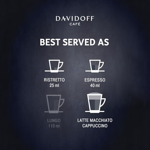Davidoff Fine Aroma Coffee Capsules – 7/12 Intensity – Elegant & Fragrant Espresso – 100% Arabica – 1 Pack of 10 x 5.5g Capsules (55g Total) – Compatible with Machines