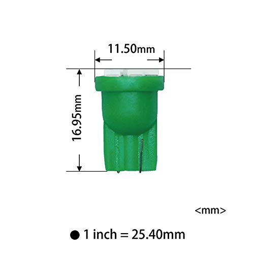 PA LED 20PCS T10 168 194 luz azul para tablero miniatura 5
