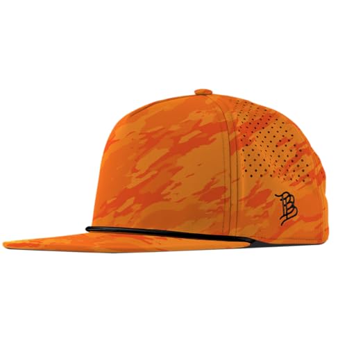 Image of Branded Bills Bare Flat 5 Panel Rope Hat for Men, Adjustable Snapback Golf Baseball Cap Flat Brim