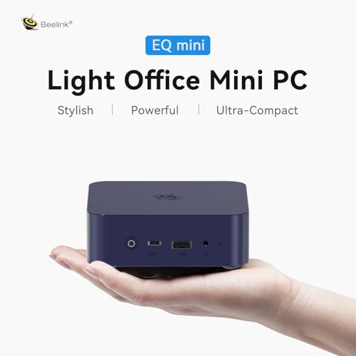 Image of Beelink EQ mini Mini PC with Processor N150,12G LPDDR5 500G SSD Mini Desktop Computer, WiFi6, 1000M LAN, BT5.2 Dual HDMI W11 Home Business Mini Computer