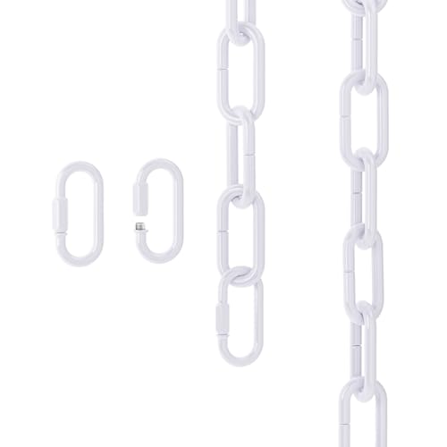 Image of 3 Feet White Light Fixture Chain, Adjustable Metal Pendant Chandelier Chain