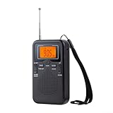 ReachMall Radio tascabile portatile AM FM a onde corte, ricevitore mondiale con eccellente ricezione e altoparlante, radio tascabile per campeggio e passeggiate (regolamenti europei)