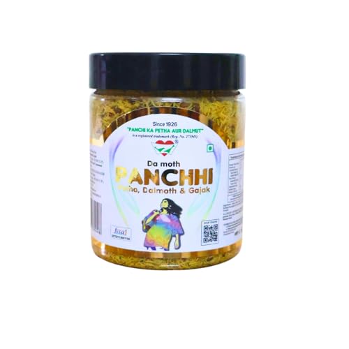 Image of PANCHI KA PETHA AUR DALMUT Regular Sada Dalmoth Namkeen (200g), Original Agra's Famous Crunchy & Spicy, Authentic Lentil Mix Indian Snack, Fresh & Tasty & Perfect
