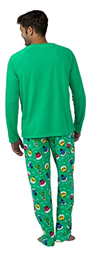 Prestigez Baby Shark Men's 2 Piece Christmas Pajama Set Daddy Shark Sleepwear3