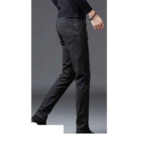 Men's Solid Color Brushed Casual Pants Business Fashion Suit Pants Straight Slim Trousers3