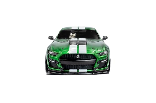 Modelo a escala 1:43 Shelby Mustang GT500 verde metálico miniatura 2