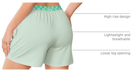 Image of Ekouaer Womens 2 Pack Pajama Shorts 2026 Comfy Elastic Waist Sleep Shorts Bamboo Viscose Soft Pj Bottoms with Pockets