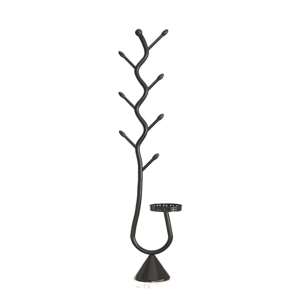 Zyyanshop Black Coat Rack Tree Coat Racks Floor Furniture With Hooks Hat Hanger
