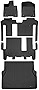 SMARTLINER Floor Mats 3 Row Liner Set & Cargo Liner Behind The 2nd Row Compatible with 2021-2023 Toyota Sienna with 2nd Row Bench Seat