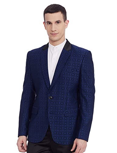 Image of Ethnix by Raymond Men's Geometric Weave Jacket Regular Blazer