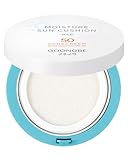 GOONGBE Moisture Sun Cushion Mild SPF 50 - Korean Moisturizing & Soothing Zinc Oxide Mineral Sunscreen - Travel Friendly Sun Cushion for Babies & Kids - Vegan, Reef-Safe, Allergen-Free, 0.81oz.