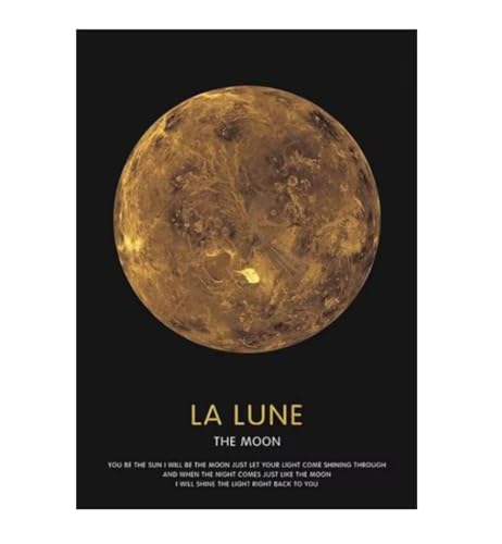 Affiches et impressions lune noir et blanc image murale 50x70cm