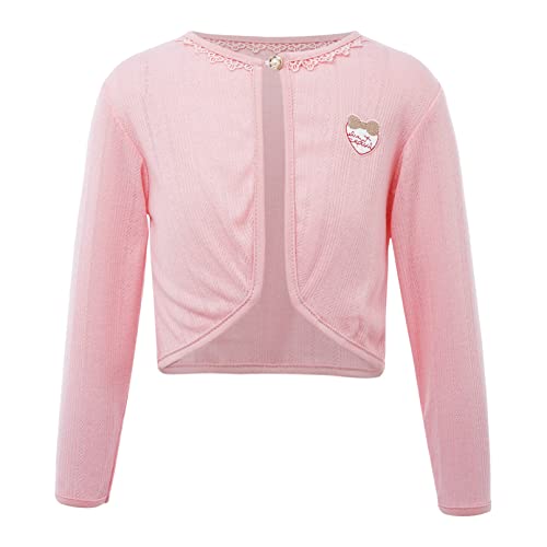 Jhaoyu Girls Bolero Shrugs Long Sleeve Cardigan Party Dress Cover Up Tops Sweater Jacket