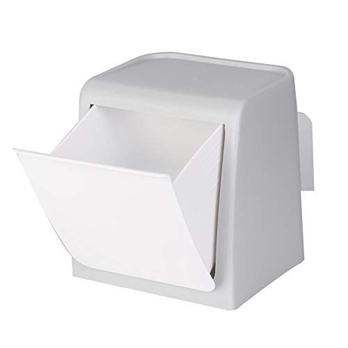 BDBDW Destop Trashbin - Mini Cubo de Basura Destop Bin montado en la Pared para encimeras de tocador de baño (Gris/Rosa/Azul) (Color : Gris)