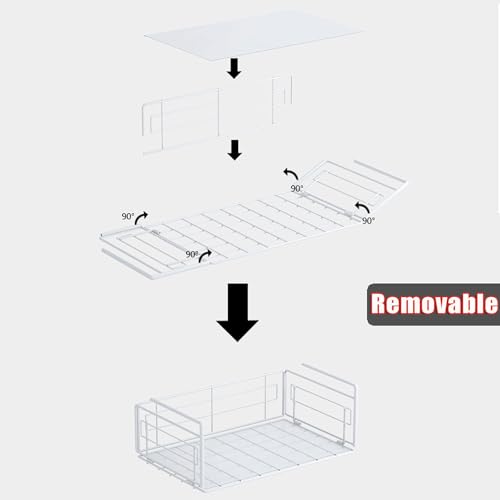 Cesta para debajo del armario que ahorra espacio con práctico sistema extraíble 3
