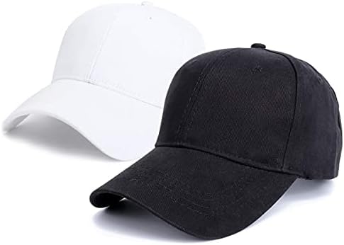 Baseball Cap - Plain Cap Hat Lightweight Adjustable Washed Polo Style Hat Classic Sports Casual Cap Summer Sun Hat for Unisex