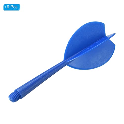 PATIKIL Integrated Dart Shaft & Flights, 9 Pack Lightweight Plastic Dart Flight Set, Blue - Image 3