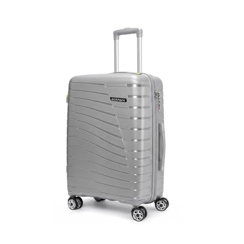 Image of ACEPACK by Verage - STARLINK Unbreakable Hard Side Polypropylene Luggage Medium Check in 74L |Lightweight Suitcase Set with 360 Silent Spinner Wheels, Number Lock, Telescopic Handle & 3 Year Warranty