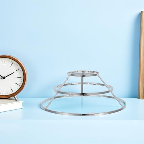 Support d'abat-jour pour suspension décorative en fer argenté DIY
