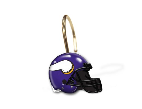 NFL Minnesota Vikings Shower Curtain Rings, 2" x 2"