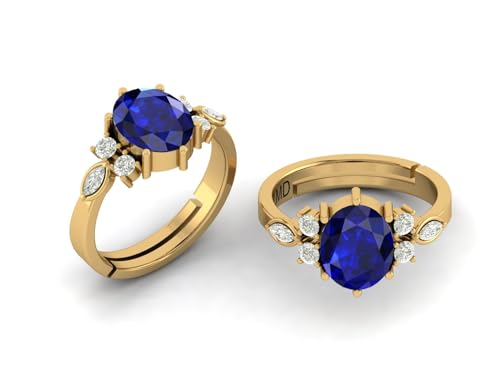 Image of LMDPRAJAPATIS 7.25 Ratti /6.25Carat Natural Certified Panchdhatu Gemstone Gold Plated Adjustable Ring For Men And Women