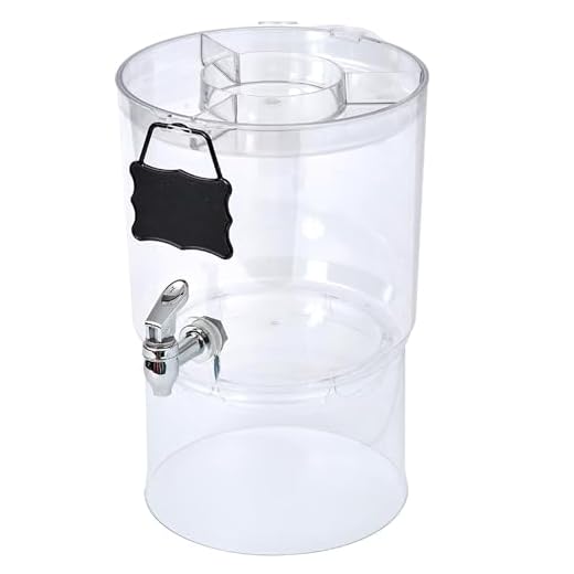 Buddeez Stand 2 Gallon Tritan Clear Large Plastic Drink Dispensers for Parties Top Lid for Cups & Fruit w Spigot