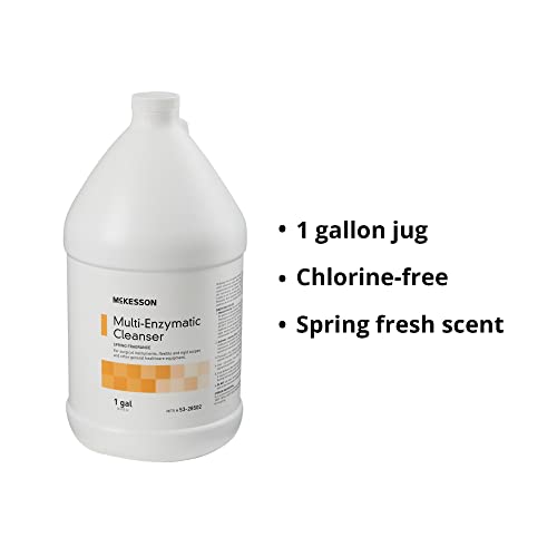 mckesson multi-enzymatic cleanser for surgical instruments amp general healthcare equipment 1 gallon pack of 1 spring fresh