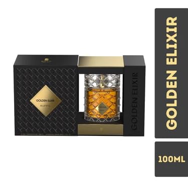Image of RiiFFS Golden Elixir Extrait De Parfum, 100ml, Luxury Fragrance with Crystal Glass Bottle