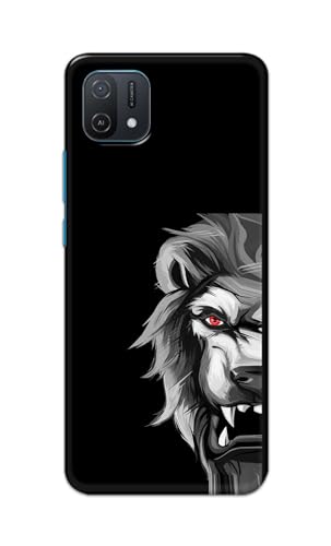 Image of PRINTFIDAA Printed Hard Back Cover Case for Oppo A16K | A16e Back Cover (Angry Lion) -112