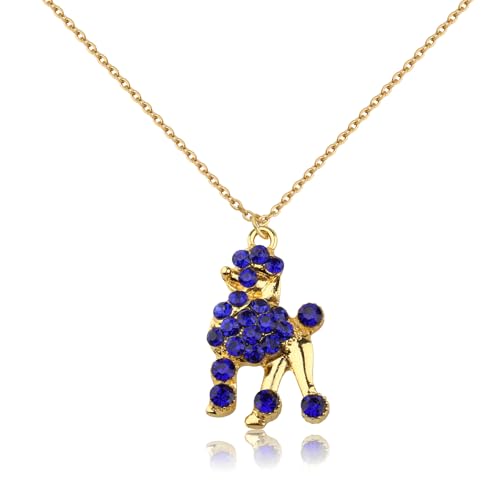 Image of CENWA Sorority Gifts Pretty Poodle Rhinestone Brooch Pin /Necklace Greek Sorority Jewelry for Women
