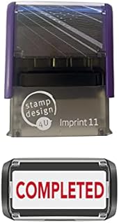 Imprint 11 38 x 14mm Completed Self Inking Rubber Stamp in Red Ink Stamp Design 4U