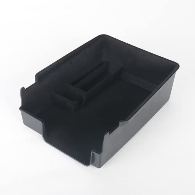 Center Console Organizer Tray Fit for 2021 2022 2023 Tesla Model 3/Y Armrest Storage Box Cubby Drawer Container Tesla Model 3 Model Y Accessories Interior Parts ABS Material Flocked Liner