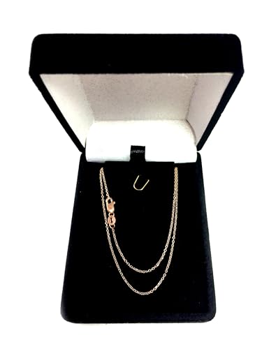 Jewelry Affairs 14k Rose Gold Cable Link Chain Necklace, 0.8mm4