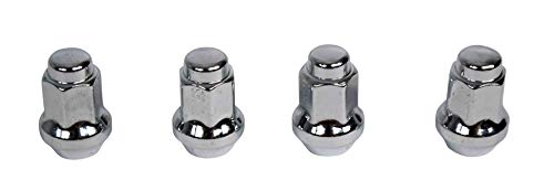 Image of MASSFX 16-Pack Durable Chrome 14mm Hex Lug Nuts, 28mm Length, & 10x1.25 Thread - Heavy Duty Replacement Lug Nuts for Golf Cart Wheels, Fits Most EZGO, Club Car & Yamaha Golf Cart Wheels