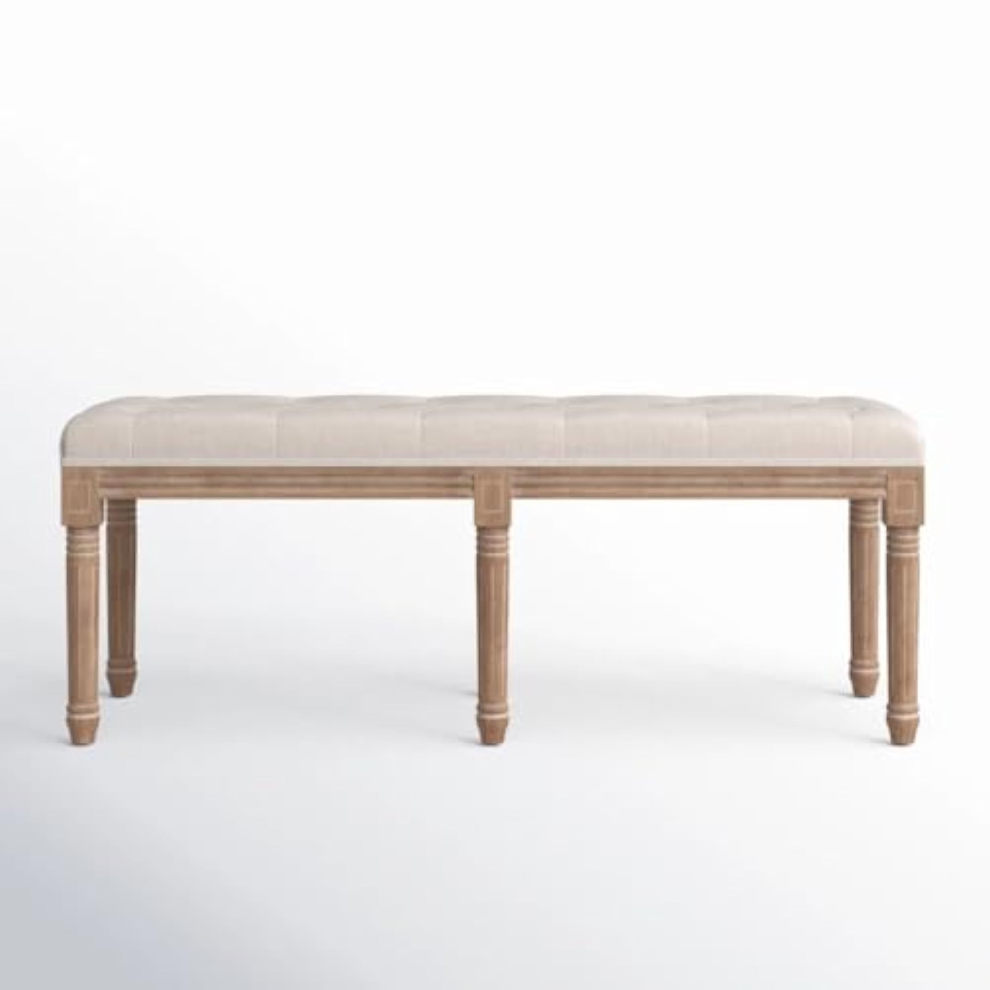 Elegant Upholstered Bedroom Bench with Tufted Cushion