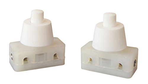 Tibelec 544410 Lot de 2 interrupteurs à encaster blancs Cover