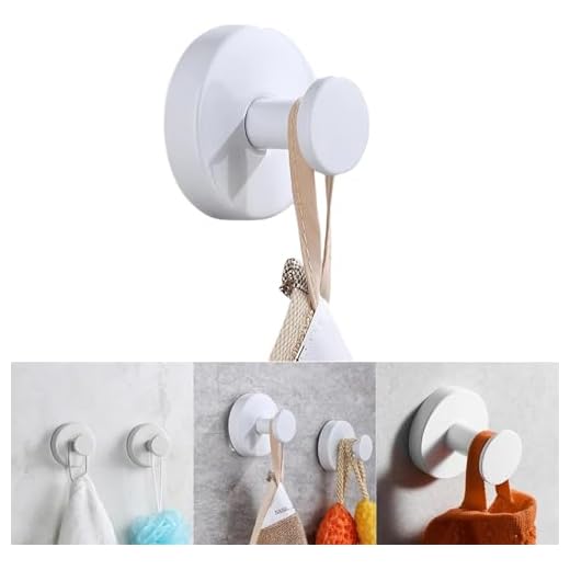 Utility Hook Heavy Duty No Drill Stainless Steel Suction Cup Coat Hook Bathroom Kitchen Towel Strong Suction Hold Removable Up to 5kg Modern Minimalist Design White-A 1Pcs